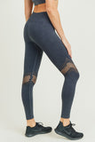 Slanted Wraparound Perforated Seamless Leggings