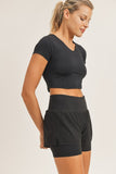 Essential V-Neck Cropped Top - Adult/Junior