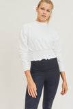 Cropped Pullover with Shirring (Adult)