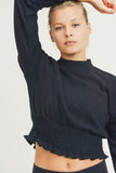 Cropped Pullover with Shirring (Adult)