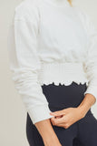 Cropped Pullover with Shirring (Adult)