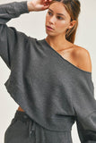 Raw Collar Boat-Neck Sweatshirt (Adult)