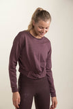 Twist-Front Terry Cotton Pullover (Adult)