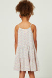 Pastel Floral Tiered Tie Front Tank Dress (Tween)