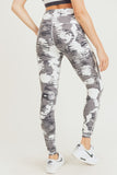 CURVY White Clouds Print Highwaist Leggings (Adult)