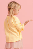 Solid Split Neckline Knit Top (Tween)