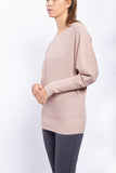 Waffle-Knit Pullover with Dolman Sleeves