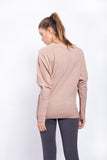 Waffle-Knit Pullover with Dolman Sleeves