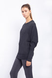 Waffle-Knit Pullover with Dolman Sleeves