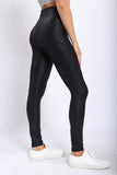 Highwaist Foil Leggings With Seam Details