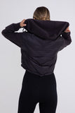 Padded Cropped Puffer Jacket with Hood