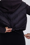 Padded Cropped Puffer Jacket with Hood