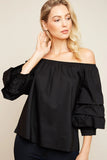 Womens Ruffle Off The Shoulder Top