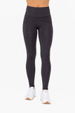 Sweetheart No-Seam Front Highwaist Leggings: BLACK