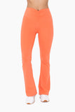 Venice Scrunch Waist Flared Pants: HOT CORAL