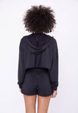 Active Cropped Jacket with Textured Interior