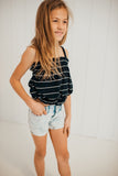 Let's Do This Navy Striped Top