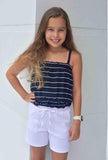 Let's Do This Navy Striped Top