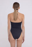 Jacquard Stripe Halter One-Piece