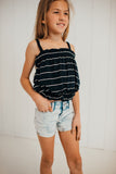 Let's Do This Navy Striped Top