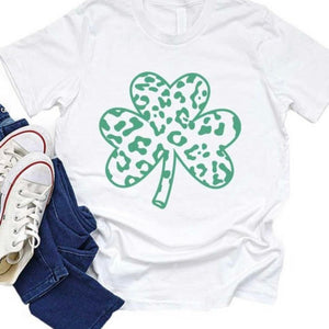 Leopard Shamrock St. Patrick’s Day T-Shirt