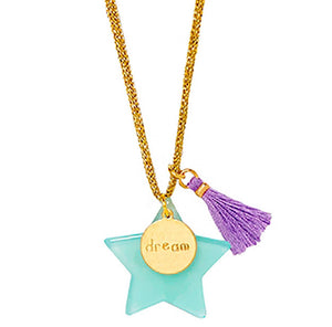 Dream/Aqua Large Star Necklace