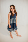 Moving Forward Navy Tiered Dress