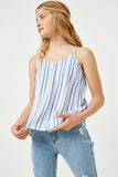 Striped V-Neck Cami Tank