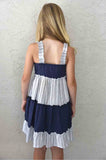 Moving Forward Navy Tiered Dress