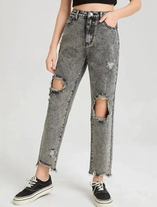 Shannon Ribbed Straight Jeans