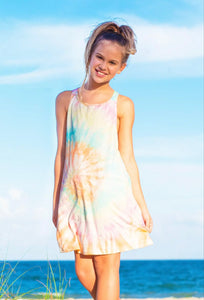 Nikita Tie Dye Rainbow Swim Coverup Dress (Tween)