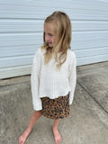 Corduroy Patch Pocket Leopard Skirt